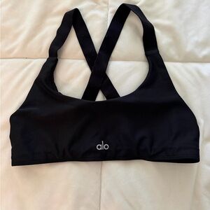 ALO Yoga Midnight Black Sports Bra